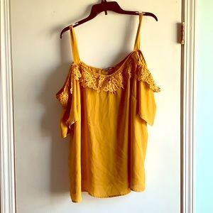 Golden Yellow Off the Shoulder Charlotte Russe Top